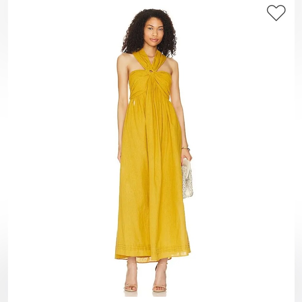 NWT Cleobella Aurelia Maxi Dress in Mustard XS